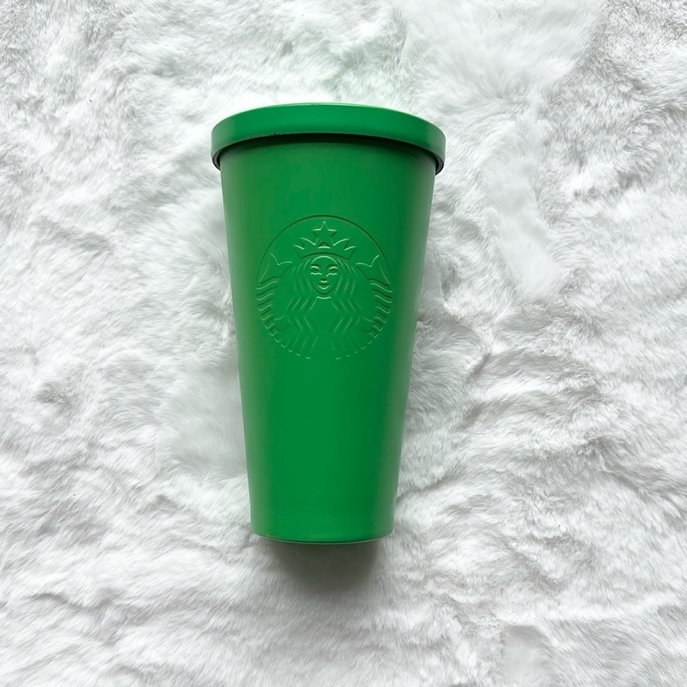Starbucks Matte Green Metal Tumbler 16 fl oz